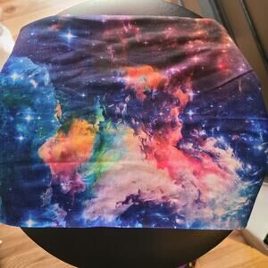 NWOT Into The AM Rave Neck Gaiter Mask Galactic Space Cosmic Rainbow